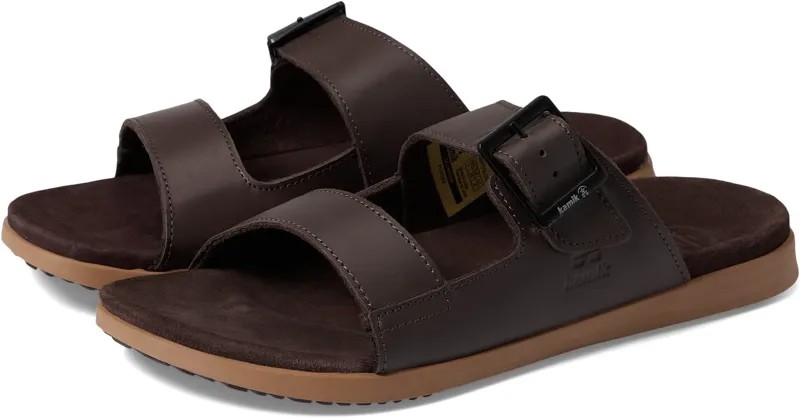 Сандалии на плоской подошве Marty Slide Kamik, цвет Dark Brown