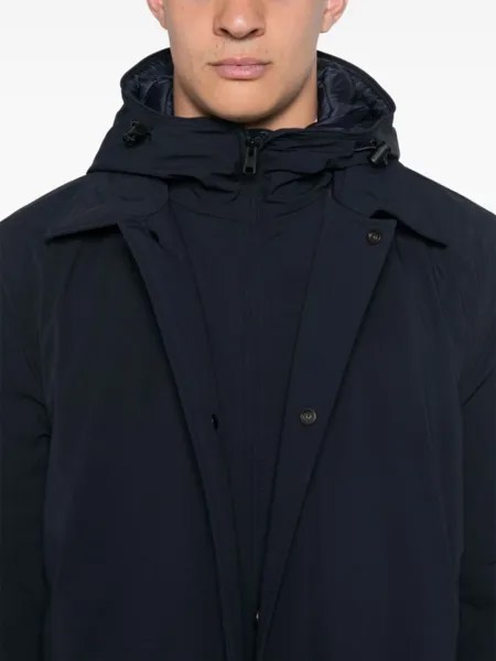 Woolrich пальто с капюшоном, синий