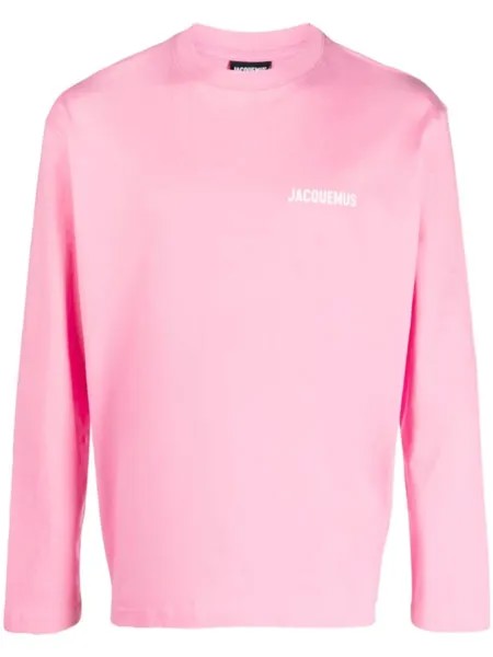 Jacquemus топ Le T-shirt Manches Longues, розовый