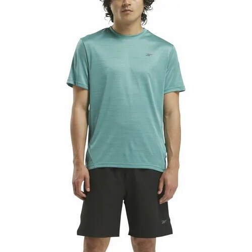 Футболка Reebok, 1 шт., размер L, зелено-голубой