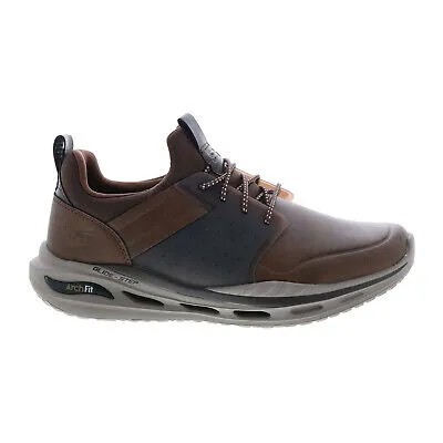 Skechers Arch Fit Orvan Pollick 210456 Мужские коричневые кроссовки Lifestyle Обувь