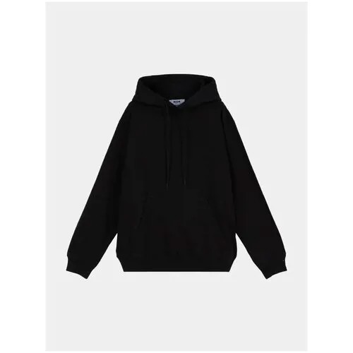 Худи на флисе MSGM Os Maxi Logo Hoodie, черный, S