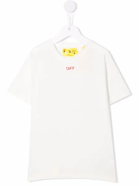 Off-White Kids футболка Stamp с логотипом