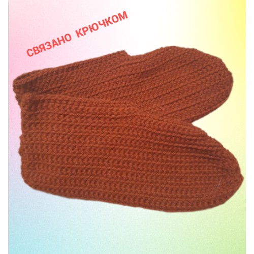 Женские подследники , вязаные, размер 38/39, коричневый