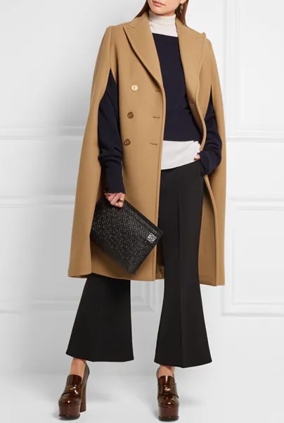 Красивая Женская шерстяная куртка в британском стиле, двубортный шерстяной плащ средней длины