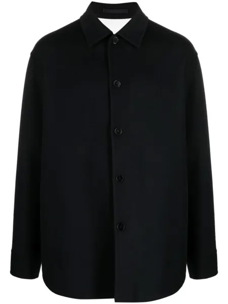 Кашемировая куртка-рубашка с длинными рукавами Jil Sander, синий