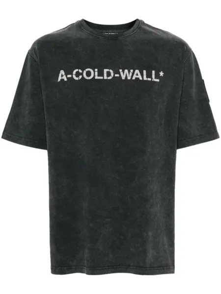 A-COLD-WALL* футболка с логотипом, серый