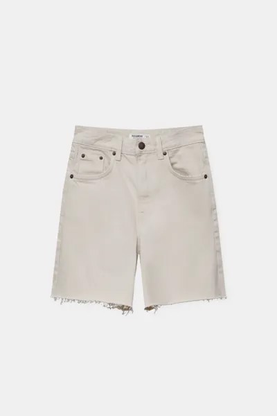 Шорты женские Pull&Bear PUL571997186 бежевые 40 EU. Доставка из-за рубежа.