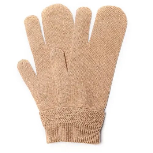 Maison Margiela Бежевые перчатки из шерсти и кашемира L