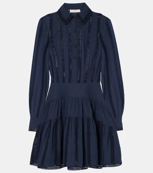 Мини-платье Camille из плиссированного хлопка Ulla Johnson, цвет midnight