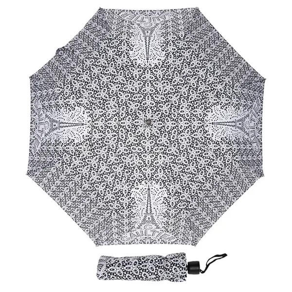 Зонт складной женский полуавтоматический Jean Paul Gaultier 1259-AU noir/blanc
