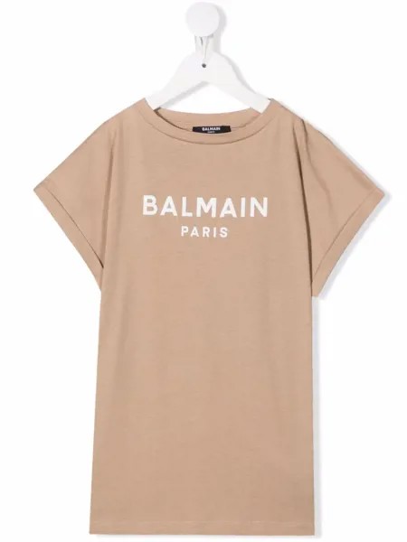 Balmain Kids футболка с логотипом