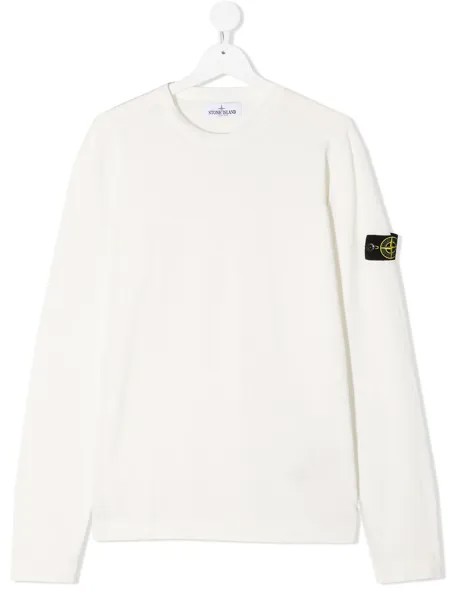 Stone Island Junior толстовка с нашивкой-логотипом