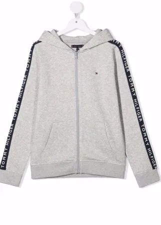 Tommy Hilfiger Junior худи на молнии со светоотражающим логотипом
