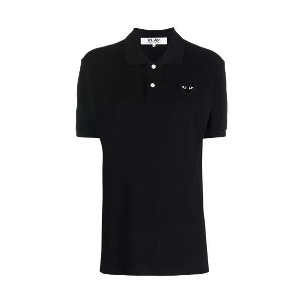 Футболка polo mit play-herz black black Comme des Garçons, черный