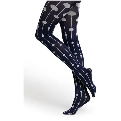 Колготки Happy Socks Tights Ds59, размер S-M, серый, синий