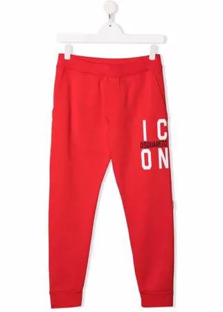 Dsquared2 Kids спортивные брюки с принтом Icon