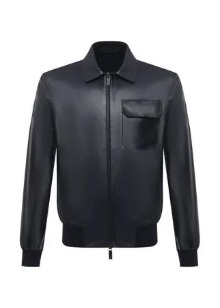 Кожаный бомбер Giorgio Armani