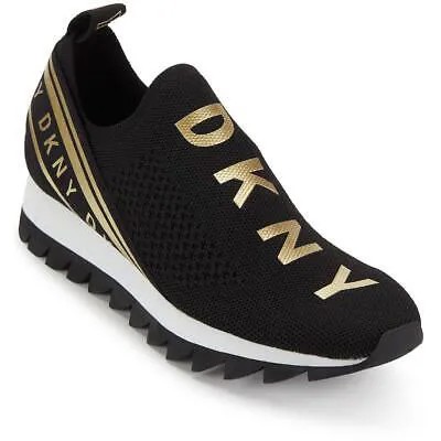 Женские кроссовки DKNY Abbi Black Slip-On Sneakers Shoes 8 Medium (B,M) BHFO 0798