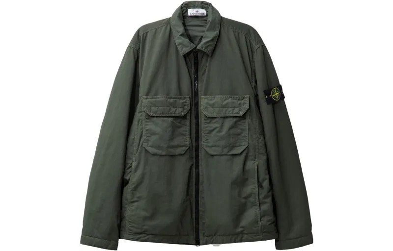 Куртка мужская оливково-зеленая Stone Island, оливково-зеленый