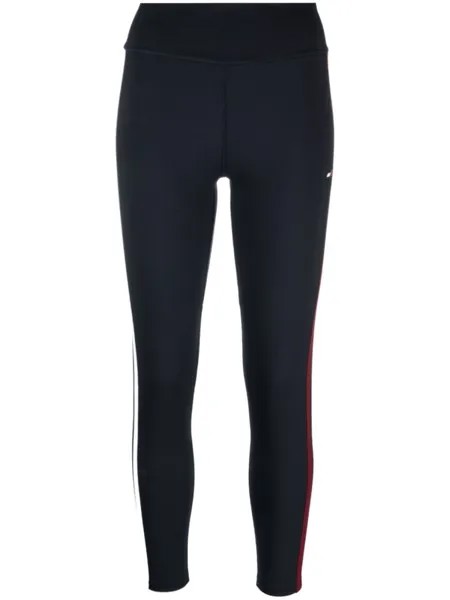 Tommy Hilfiger укороченные легинсы Sport 7/8 с лампасами, синий