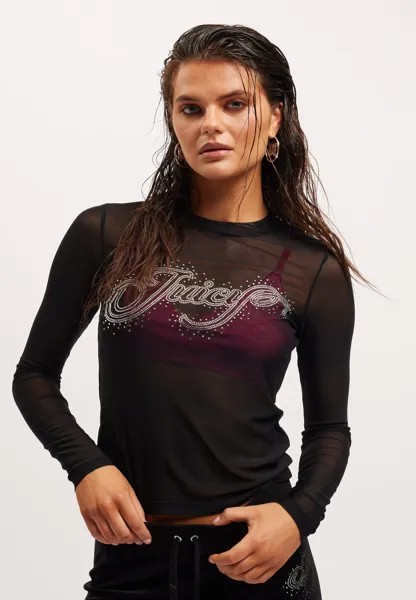 Топ с длинными рукавами SCATTER Juicy Couture, цвет black