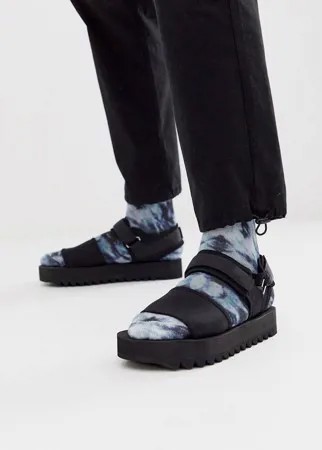 Черные босоножки на толстой подошве ASOS DESIGN-Черный