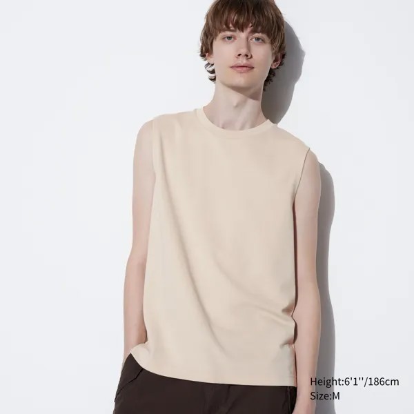 Футболка Uniqlo AIRism из хлопка, слоновая кость