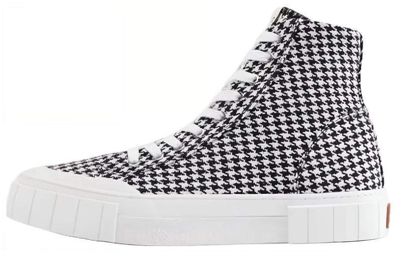 Кроссовки Good News Skateboarding Shoes Men High-top Black/White, черный/белый