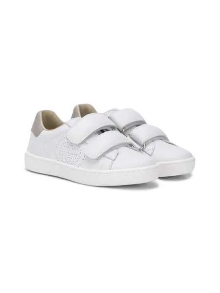 Gucci Kids кеды на липучках с логотипом GG