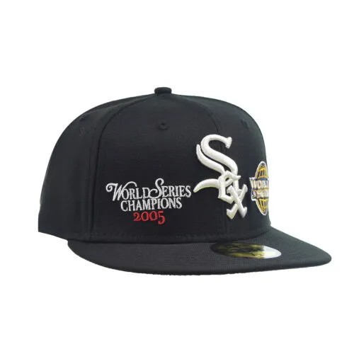 Мужская приталенная кепка New Era Chicago White Sox World Series Champions 2005, черная