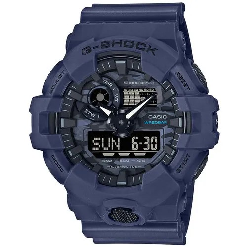 Наручные часы CASIO GA-700CA-2AER, синий, черный