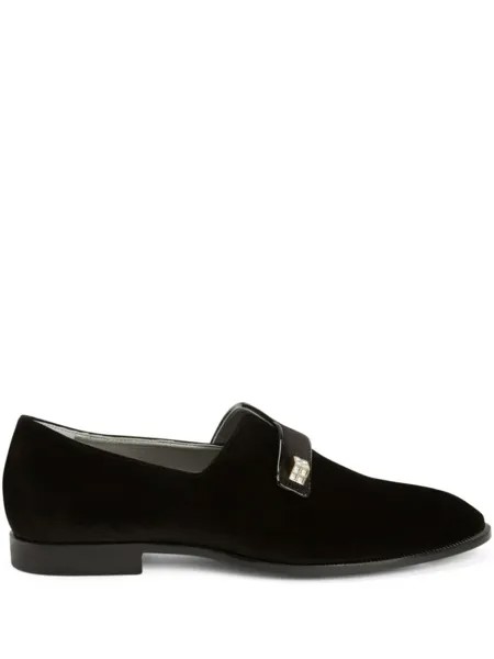 Giuseppe Zanotti бархатные лоферы Marty, черный