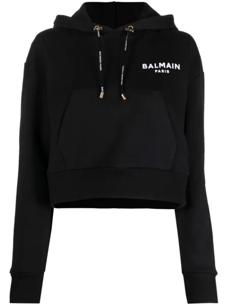 Balmain худи с логотипом, черный