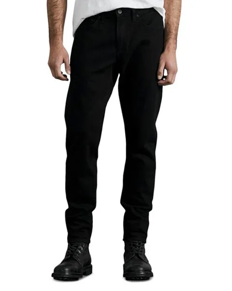Черные узкие спортивные джинсы Fit 3 Authentic Stretch rag & bone, цвет Black