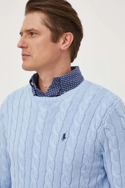 Хлопковый свитер Polo Ralph Lauren, синий