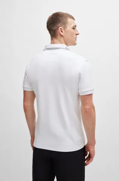 Мужская рубашка-поло с короткими рукавами Hugo Boss Paule, белый