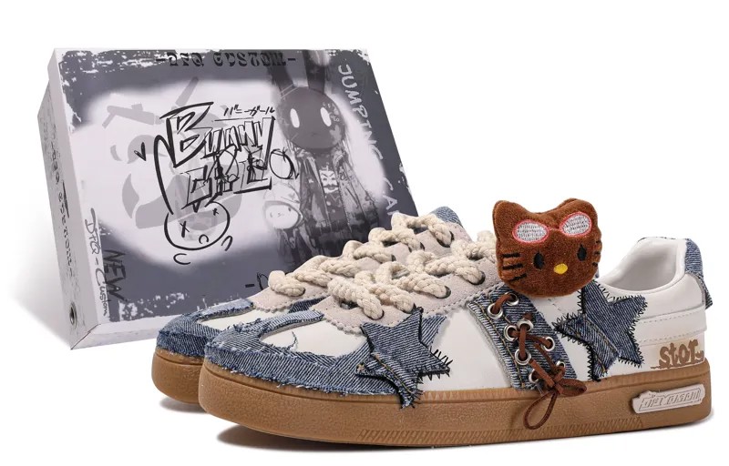 Кроссовки LINING Yunchuan Skateboarding Shoes Women's Low-top Blue/white, синий