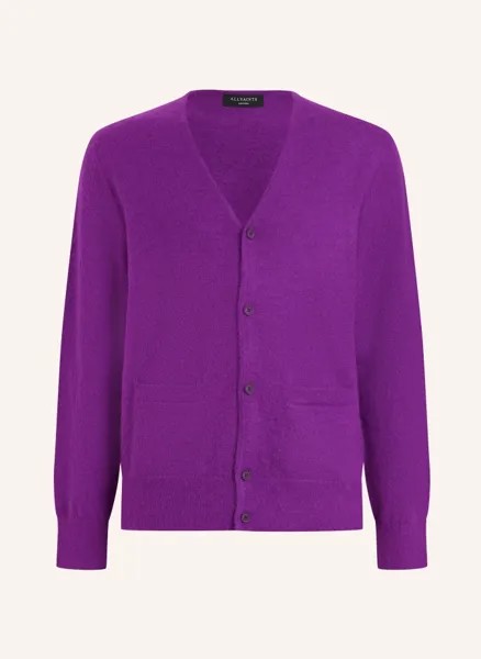 Кардиган kennedy с мохером Allsaints, фиолетовый