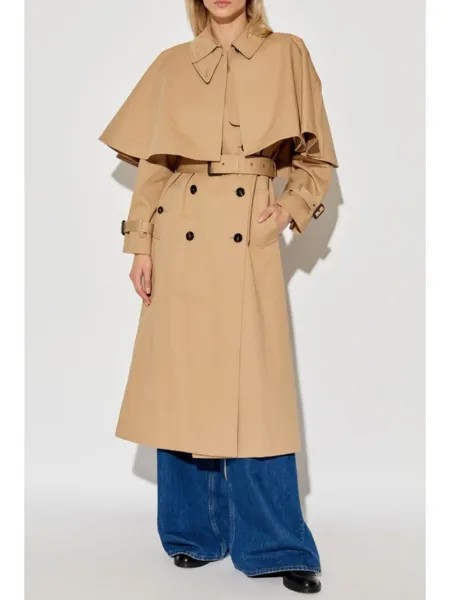Chloé двубортный тренчкот, нейтральный цвет