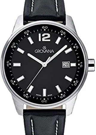 Швейцарские наручные  мужские часы Grovana 7015.1537. Коллекция Retrograde