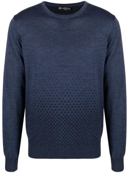 Corneliani джемпер с эффектом градиента, синий