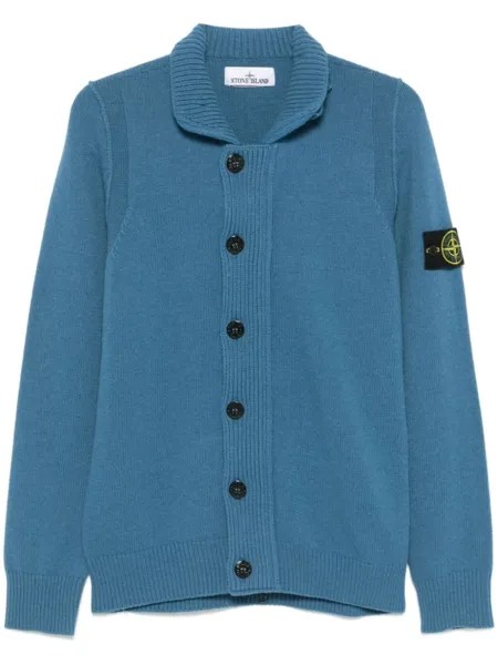 Stone Island кардиган с нашивкой Compass, синий