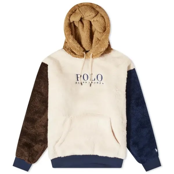 Толстовка Polo Ralph Lauren High Pile Fleece, бежевый/коричневый/синий