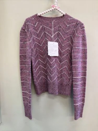 Пуловер с зигзагами Free People, свитер Wisteria Purple Combo, НОВЫЙ цвет! XS