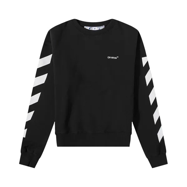 Толстовка оверсайз Off-White с диагональным шрифтом Helvetica, цвет Черный