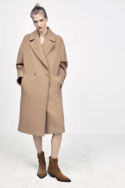 Кожаные ковбойские ботинки Zara, хаки зеленый