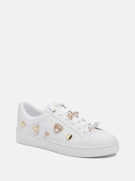 Кроссовки Breaks с низким берцем и декором Guess Factory, белый