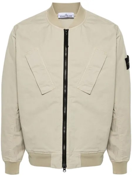 Stone Island бомбер с нашивкой Compass, нейтральный цвет
