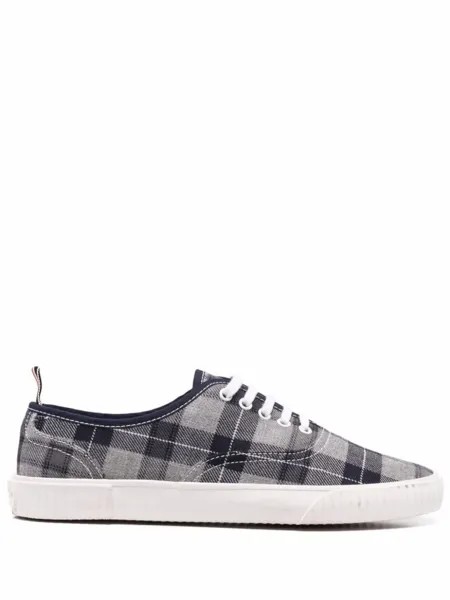 Thom Browne кеды в клетку, серый